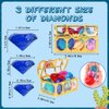 YUJUN Diving Gem Pool Toys 10 Colorful Big Diamond Gem with Treasure Pirate Chest Box Summer Underwater Acrylic Gemstones Set for Kids Swimming Pool Party Favors