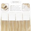 Lacerhair Human Hair Tape in Extensions 18 Inch Human Hair Color Dark Ash Blonde Mixed Light Platinum Blond 100% Natural Blonde Tape in P#18/60A 20PCS 50G Straight Skin Weft