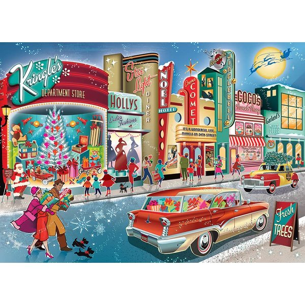 Cobble Hill 1000 Piece Puzzle - Vintage Main Street - Sample Poster Included