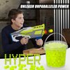 PokiiuLK 400 Refill Balls Ammo for Nerf Hyper Gun,Hyper Gun Balls with Portable Storage Bucket (Yellow), Hyper Rounds 0.55 in