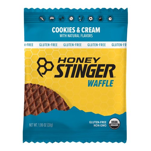 Honey Stinger Organic Gluten Free Cookies & Cream Waffle | Energy Stroopwafel for Exercise, Endurance and Performance | Sports Nutrition for Home & Gym, Pre & During Workout | 16 Waffles, 16.96 Ounce