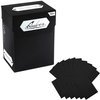 Quiver Time Black Trading Card Deck Box and Sleeves Bundle - 80+ Quiver Deck Block with 2 Dividers (Commander MTG Deck Box MTG) + 100 Artemis Black Card Sleeves with Black Interior (66 x 93 mm)