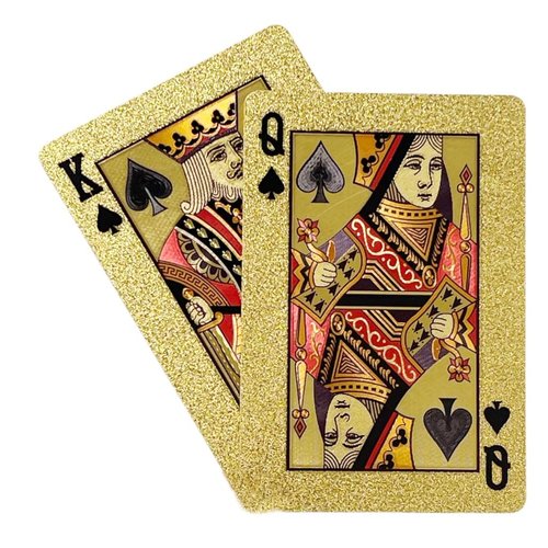 Gold Diamond Playing Cards - Durable and Waterproof, Perfect for Magic, Poker, Parties, and Special Occasions. Ideal for Memorable Gifts. (1 Deck)
