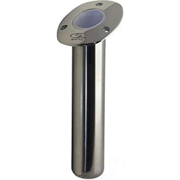 CE Smith - Flush Mount Cast Bottom Rod Holder - Tough Boat Accessories - 30-Degree (53672CA)