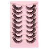 Gmagictobo False Eyelashes Fluffy Wispy Cat Eye Lashes Natural Look Fake Eyelashes Crisscrossed 3D Fox Eye Faux Mink Lashes 8 Pairs