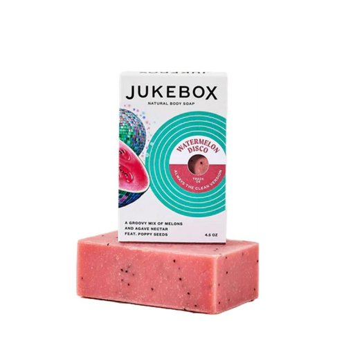 Juke-box Natural Bar Soap for Women Bathroom and Bath Soap, 4.5 oz (Watermelon Disco)