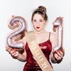 Semato 21st Birthday Sash & Rhinestone “FINALLY 21” Birthday Headband Kit- 21st Birthday Decorations Birthday Gifts for Her Birthday Decorations (rose gold)