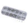Over 2100 Pieces Crystal Clear Flat Back Glass Rhinestones Crystals For Nail Art Kit 6 Sizes (1.4mm - 4.8mm)