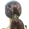 Set of 4 Crystal Butterfly/Flower Hair Holder Barrettes 2 Styles Ponytail Hair Barrettes for Women Girls YY86900-4gPurpleSiennaGrnRose