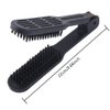 Clamp Hair Brush Double Sided Brush Straightening Detangler Comb,Smoothing Nylon Bristle Straightener Detangler Splint Comb,Hair Styling for Straightening Knotty Unkempt Hair