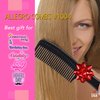 Allegro Comb 1004 Wide Teeth Detangling Combs For Women, Stylists, Curly Hair Teasing Comb Mens Comb 2 Piece (Black)