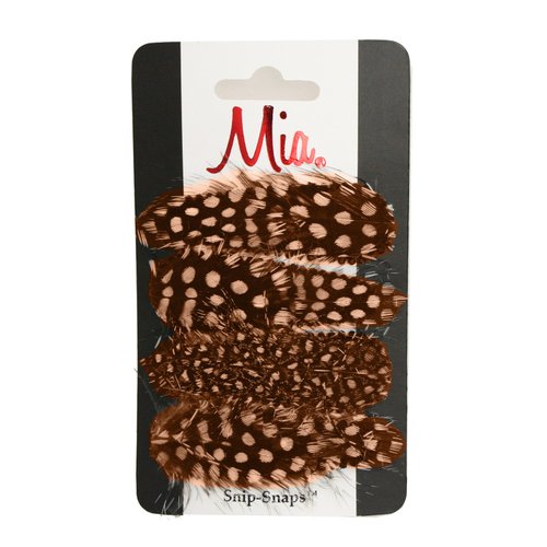 Mia Snip Snaps, Metal Contour Clips Hair Clips Hair Barrettes, Hair Accessory with Beautiful Feat...