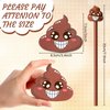 Dunzoom 24 Pcs Funny Farting Poop Pencil with Eraser Topper and Poop Sticky Notes Christmas Gag Gifts for Coworkers Office School Xmas Presents