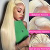 Fopeela 613 Blonde Lace Front Wig Human Hair 30 Inch 13x4 HD Transparnet Straight Glueless Wigs Human Hair Pre Plucked 613 Lace Frontal Wig 180% Density Bleached Knots Human Hair Wigs for Women