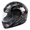 TCT-MOTORPARTS Full Face Helmet DOT Adult Pink Black Butterfly Motorcycle Motocross Flip Up Helmet for Women Men (Medium)
