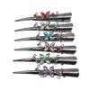 MELUOGE Crocodile crystal hair clip for modeling salon division, rust proof, durable, anti slip duckbill metal clip, suitable for thick and thin hair