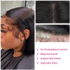 10 Inch Bob Wig Human Hair 13x4 HD Lace Front Wigs Human Hair Pre Plucked Short Bob Wig Lace Frontal Wigs for Black Women Human Hair Bob Wig 180% Density Straight Human Hair Wigs Natural Color