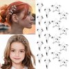 WLLHYF 20 Pieces Metal Snap Star Hair Clips for Girls No Slip Star Hair Barrettes Silver Cute Hollow Out Drop-shaped Star Meteor Hairpin Headpieces Hair Accessories for Kids Women (Silver)