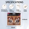 Cute Deer Face Sticker Christmas Face Jewel Gems Stickers Glitter Sparkling Animal Face Eye Decoration for Make Up Halloween Party Supplies 2 Pcs (Reindeer)