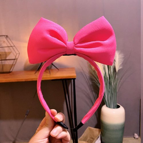 LKQBBSZ Pink Bow Headband Bowknot Hair Hoops Women Halloween Birthday Party Decorations Accessories
