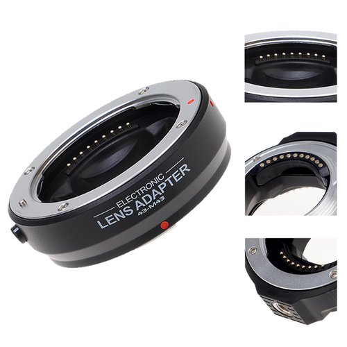 Foto4easy Electronic Auto Focus Lens Mount Adapter for Four Thirds (4/3) Mount Lens to Micro Four Thirds (MFT,M4/3) Camera,Compatible for Olympus Panasonic BMPCC Micro 4/3 System Camera