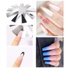 4PCS Tool Kit Nail Cutter, BetterJonny Stainless Steel Nail Art Manicure Edge Trimmer Almond Shape Easy French Smile Cut V Line Diy Plate Module