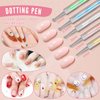 FULINJOY Nail Dotting Tools 10 Pcs Kit, 5 Pcs Double-end Nail Dotting tools and 5 Pcs Nail Art Liner Brushes, Nail Art Design Tools