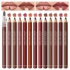 AOAZXBB 12 Colors Lip Liner Set Lip Liner Pencil Natural Nude Brown Matte Lip Liner Long Lasting Smooth Lip Liner for Daily Lip Makeup
