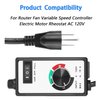 labwork Router Fan Variable Speed Controller Electric Motor Rheostat for AC 120V 15A