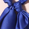 Pack of 2 Knotted Bow Hair Scrunchies Elastic Hair Scarf Hair Ties Bands Satin Hair Ribbon Scrunchy Ponytail Holder for Women and Girls,Hair Scarf Scrunchies,Hair Accessories (Royal Blue)