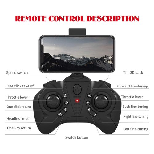 Lozenge Drone Super Small Mini Drones with Camera for Adults 1080P Drones for Beginners RC Helicopter Quadcopter Toy UAV Altitude Hold Trajectory Flight