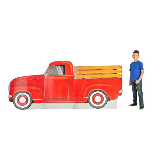 Fun Express 51" Vintage Truck Cardboard Cutout Stand-Up - Perfect for Parties, Events, and Home Decor - Vintage Style Truck Standee - 1 Piece