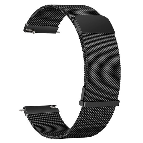 Meliya Metal Watch Bands, 20mm 22mm Quick Release Watch Strap, Stainless Steel Mesh Replacement band for Women Men (22mm, Black)