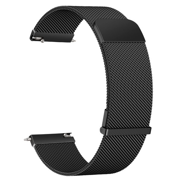 Meliya Metal Watch Bands, 20mm 22mm Quick Release Watch Strap, Stainless Steel Mesh Replacement band for Women Men (22mm, Black)