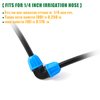 1/4 inch Drip Irrigation Fittings, Lock Barbed Elbow for ¼ in. tubing; Tubing Outside Diameter (OD) is 0.250 in., Internal Diameter (ID) is 0.170. in.(20Pcs/Pack)(Blue-Elbow)