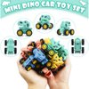 TQBYNJ 16Pcs Dinosaur Pull Back Cars Set for Kids Toddler, Bulk Mini Dinosaur Party Favors, Pinata Fillers, Goodie Bag Stuffers, Classroom Prizes,Dinosaur Toys for Kids 3-5 (Dinosaur Cars)