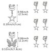 40 Pack Star and Butterfly Braid Clips for Girls Jewelry Cuffs Hair Clips Dreadlock Braids Hair Rings Gold Silver Decoration Hair Charms Styling for Women Braids