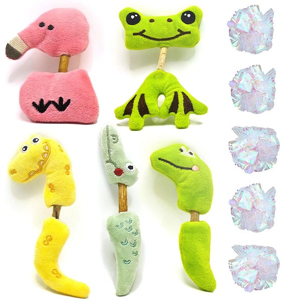uyiixoxo Cat Toy Matatabi Silvervine Sticks Cat Toys for Indoor Cats, Cat & Kitten Chew Toys for Aggressive Chewers, Cat Dental Toy for Kitten Teeth Cleaning, Crinkle Sound Catnip Toys
