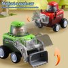 TUOLAJI Construction Toys for1-3 Year Old Boy (4pack),Toy Trucks,Toddler Car Toys Vehicles Press and Go Cars,Bulldozer Toys for Boys,Excavator Bulldozer Toy,Racing Toys Sand Toys Trucks Toys