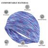 Wecoe 6 Pack Sweat Headbands Workout Headbands for Women Men Unisex Non Slip Wide Elastic Cloth Headbands Athletic Sports Running Headbands Sweat Wicking Bands Gym Headband Hair Accessories (Set 2)