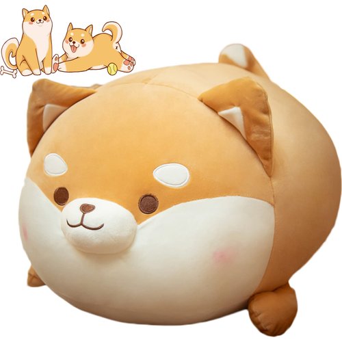 Cute Soft Shiba Inu Dog Stuffed Animals Shiba Inu Dog Plush Toys Shiba Inu Dog Plushies Throw Pillow Shiba Inu Dog Hugging Cuddly Shiba Inu Dog Doll Pillow Gift for Kids and Lovers (12-Inch)