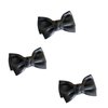 3Pcs Black PU Leather Hair Clip, Bow Duckbill Clip Korean Style Hairpin Sweet Barrette, Fashion Headwear Hair Accessories for Women Girls Hair Accessories, Bow Hairpins, Hair Bows Korean