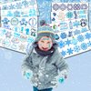 100 PCS Winter Onederland 1st Birthday Party Decorations Favors Supplies Blue Snowflake Snowman Winter Temporary Tattoos Stickers Gifts For Girls Boys Classroom School Prizes Reward