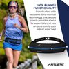 Fitletic Bolt Double Pocket Running Belt & Active Fanny Pack For Men & Women – Water Resistant, Lightweight Sleek Design – Patented No Bounce Hip Hugging Fit – Holds Any Phone