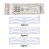 10pairs Type C Airbrush Eyebrow Stickers Eyebrow Auxiliary Sticker Disposable Microblading Eyebrow Stencil Shaping Sticker for Brow Shaping (White-Type C)