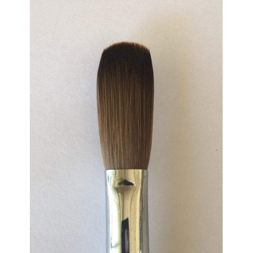 Silver Handle CRIMPED 100% Kolinsky Acrylic Nail Brush (Crimped 22)