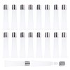 AJLTPA 50Pcs 15ml Lip Gloss Squeeze Tubes, Silver Lip Gloss Containers Empty, Refillable Soft Clear Tubes for DIY Lipgloss Balm Cosmetic (Silver)
