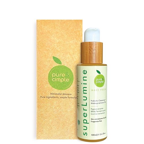 Pure Cimple Probiotic Face Cleanser - Gentle Makeup Remover with Papaya Enzyme for Dry, Sensitive Skin