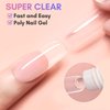 Makartt Poly Nail Gel: Clear 50ML Gel Builder for Natural-Looking Strengthener 3D Molding Gel for Trendy Nail Art-Long-Lasting and Easy to Use Supplies
