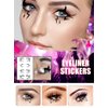 Eye Shadow Temporary Eye Tattoo Stickers Women Halloween Party Eye Makeup Stickers Face Waterproof Fake Eyeshadow Eyeliner Tool 16pc 8 Pairs set
